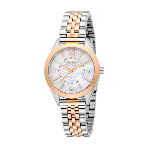 Women Pointy Look Two Tone Watch