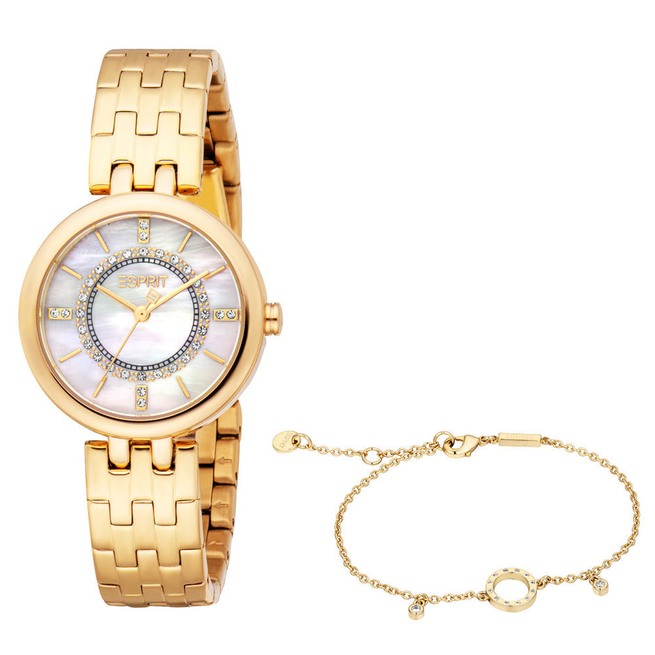 Women Myra Golden Watch Set