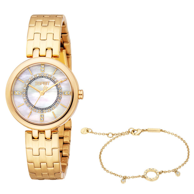 Women Myra Golden Watch Set
