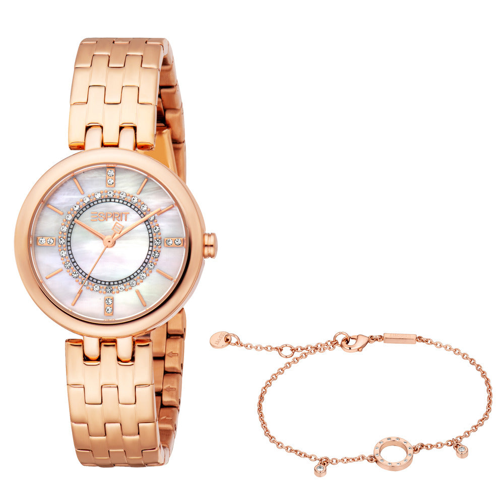 Women Myra Rose Gold Watch Set