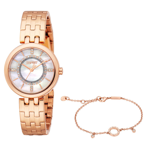 Women Myra Rose Gold Watch Set