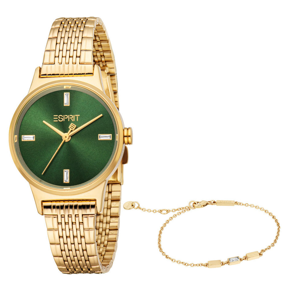 Women Violet Gold 30mm Watch Set