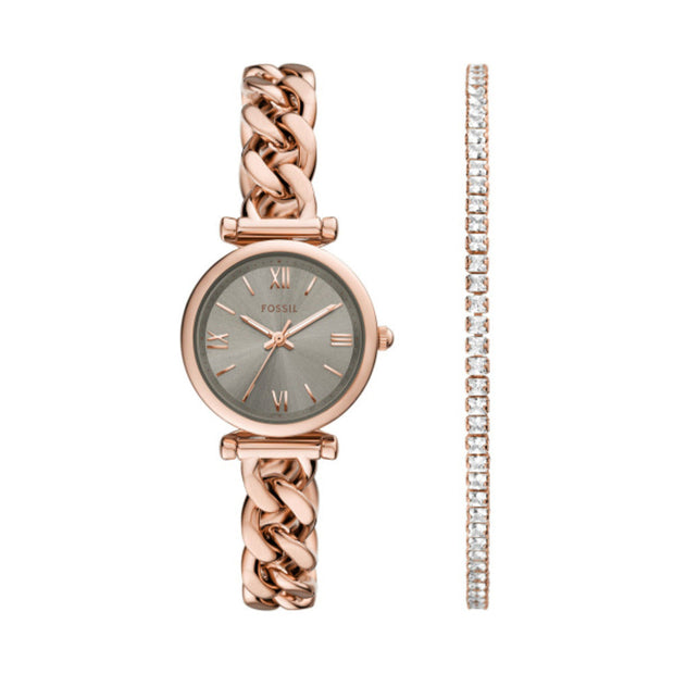 Women Carlie Rose Gold Watch Set