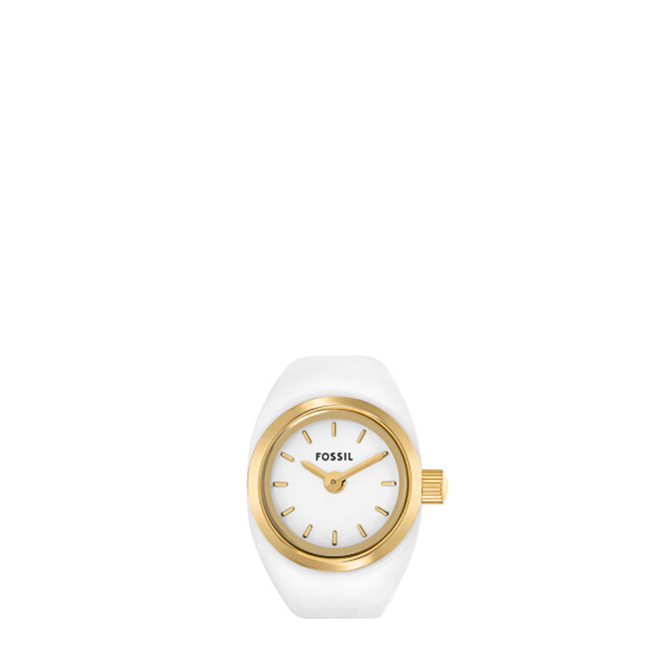Women White Ring Watch