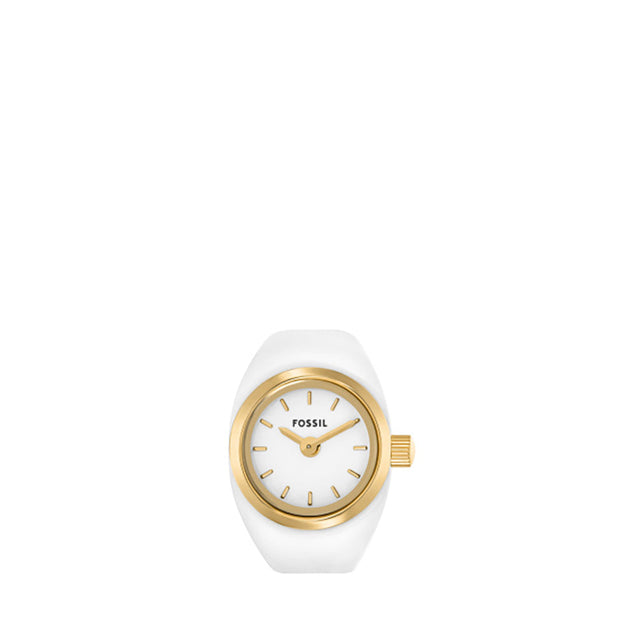 Women White Ring Watch