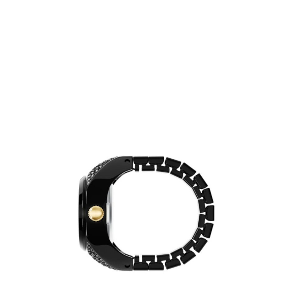 Women Black Ring Watch