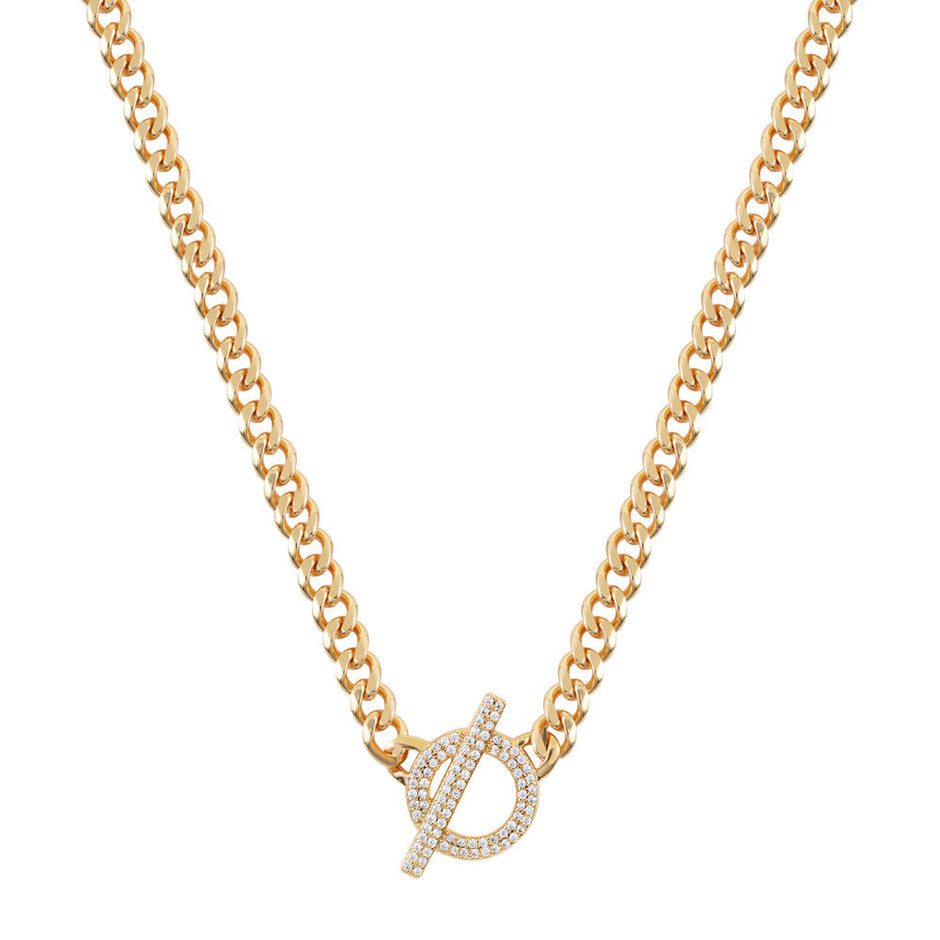 Women Orietta O Crossed Blue Necklace