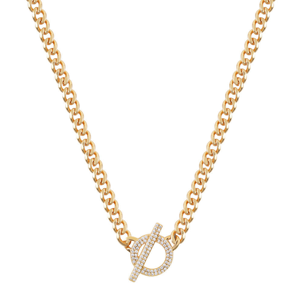 Women Orietta O Crossed Blue Necklace