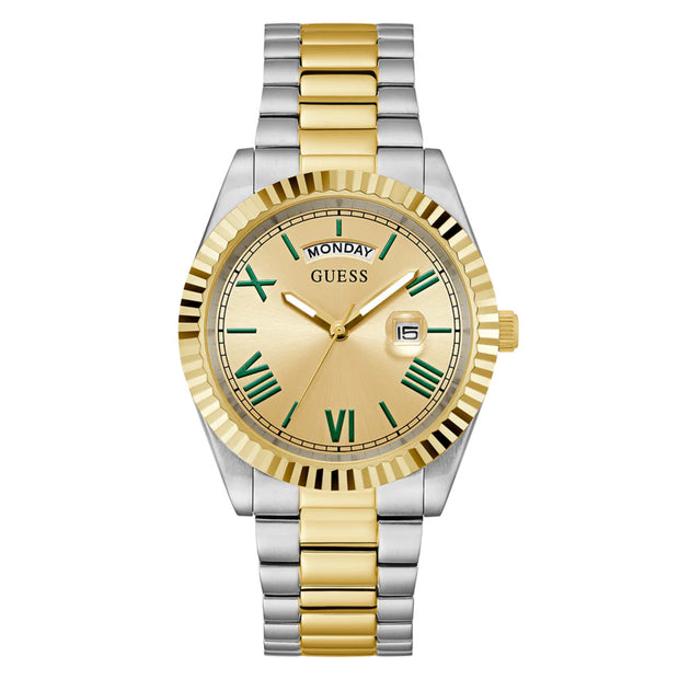 Men Guess Dress Two Tone Watch