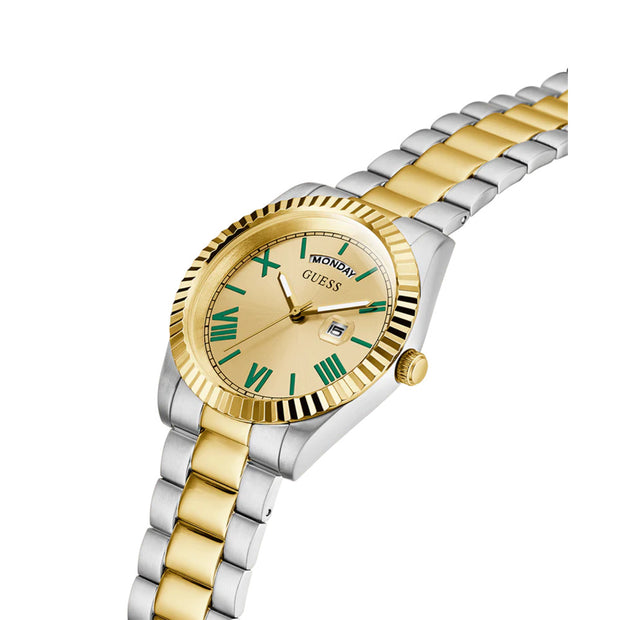 Men Guess Dress Two Tone Watch