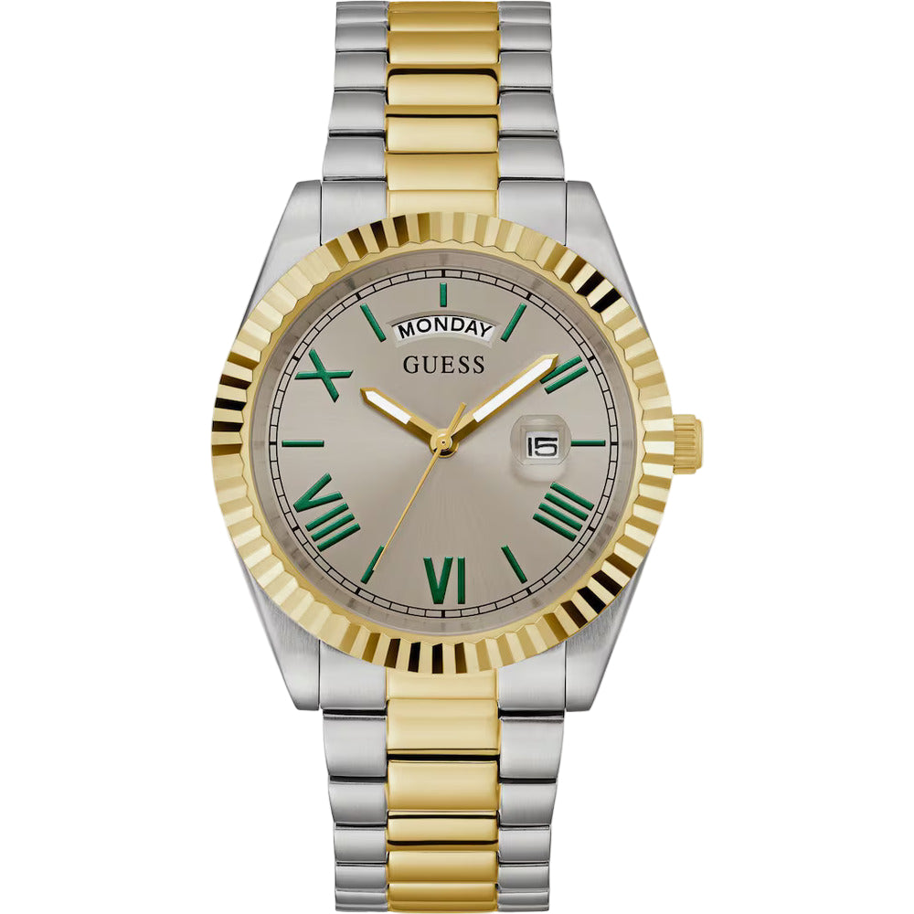 Men Guess Dress Two Tone Watch