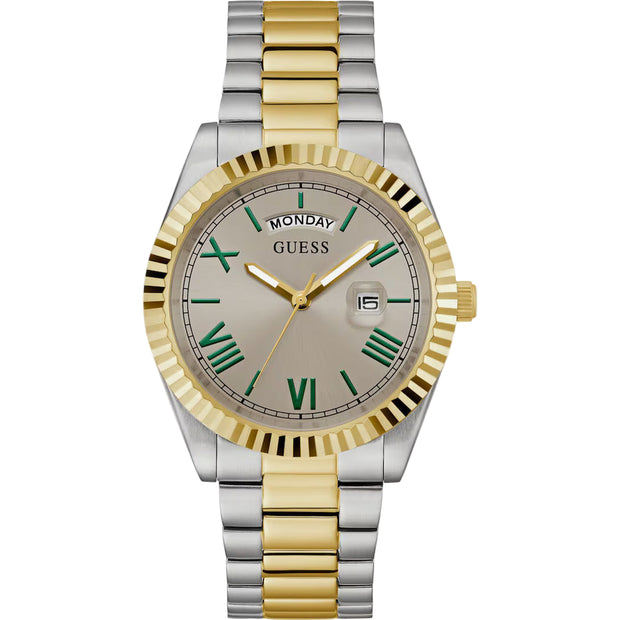 Men Guess Dress Two Tone Watch