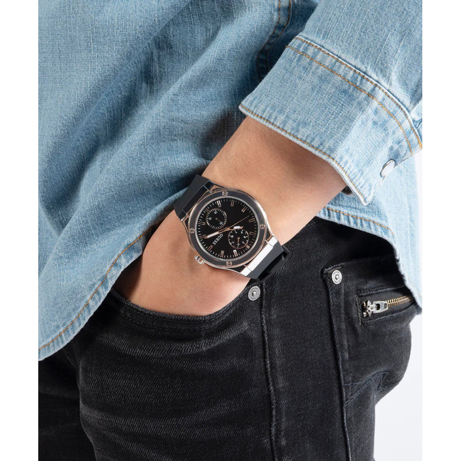 Men Jet Black Watch