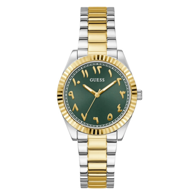 Women Guess Dress Two Tone Watch
