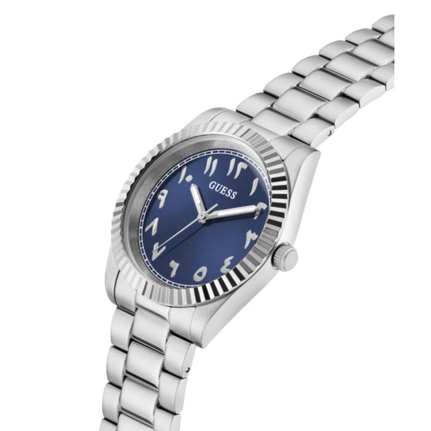 Men Guess Dress Silver Watch