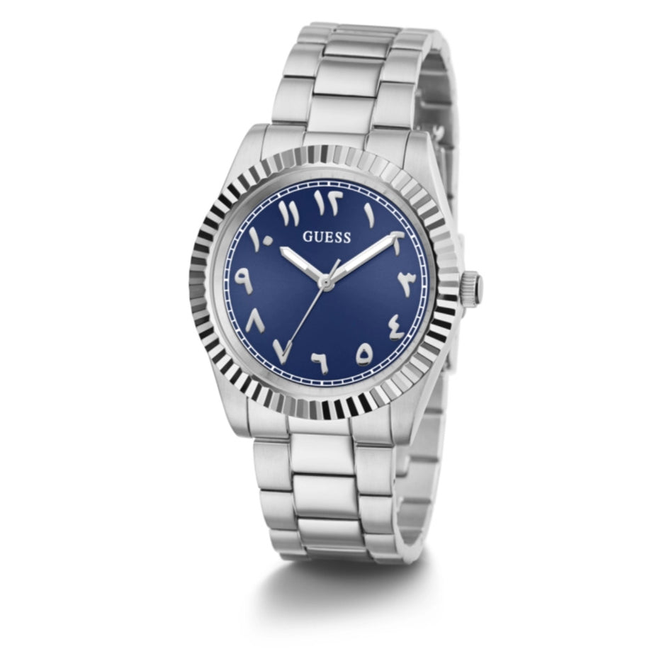 Men Guess Dress Silver Watch
