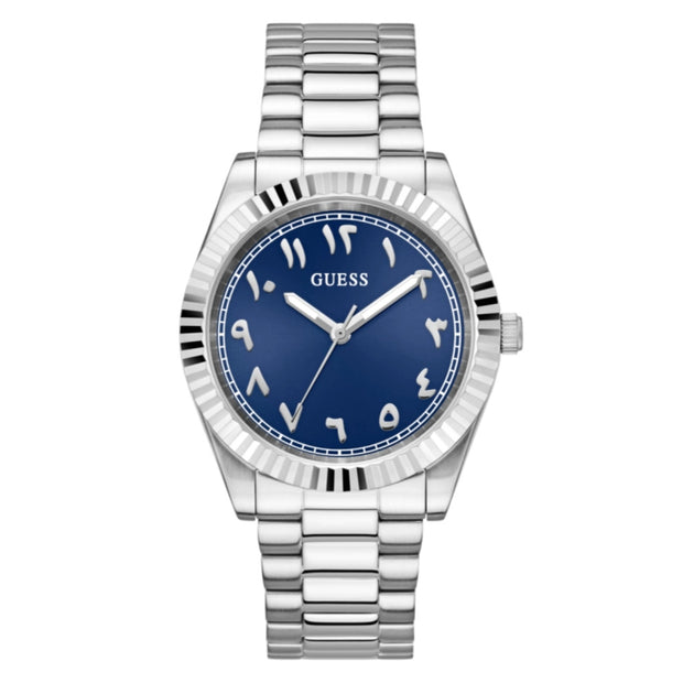 Men Guess Dress Silver Watch