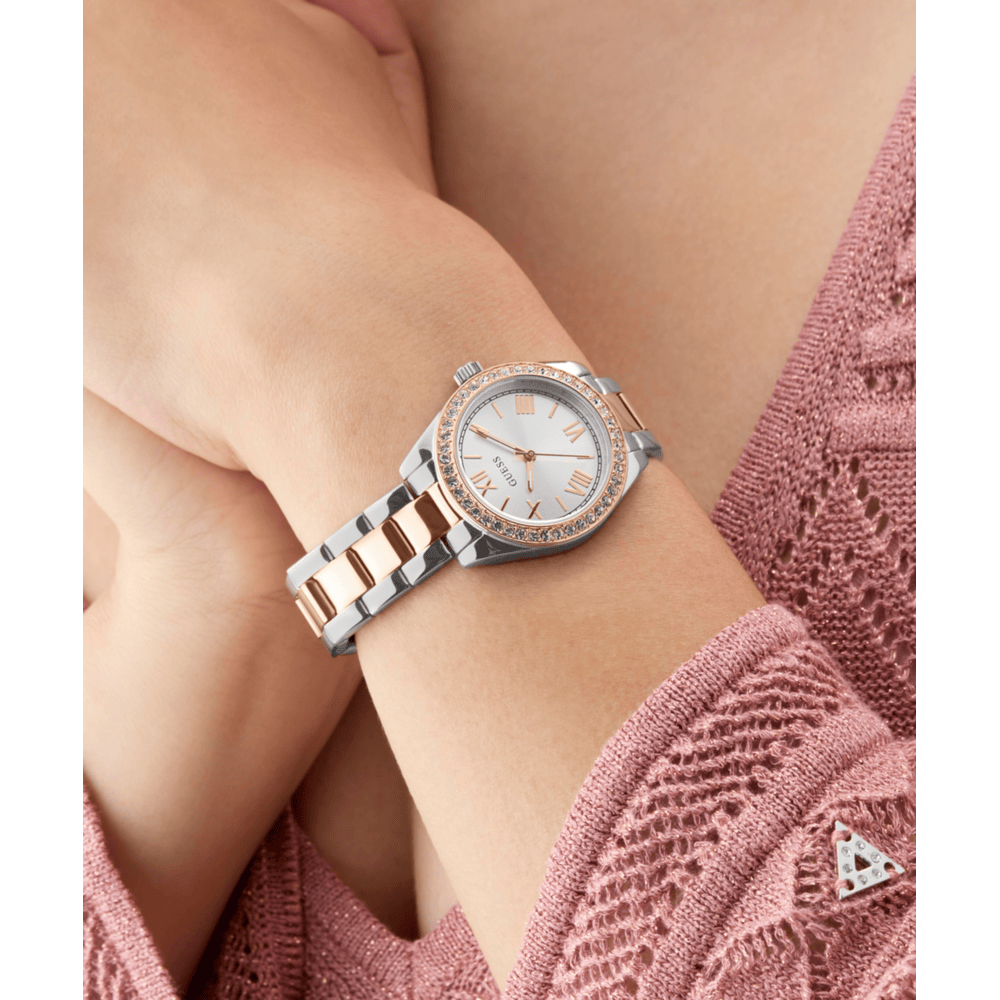 Women Guess Dress Two Tone Watch