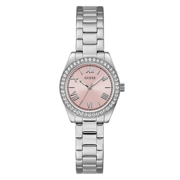 Women Guess Dress Silver Watch