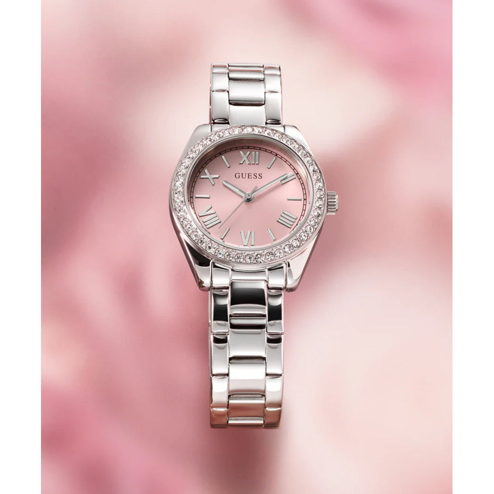 Women Guess Dress Silver Watch