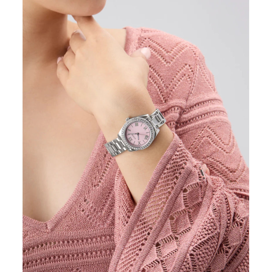 Women Guess Dress Silver Watch