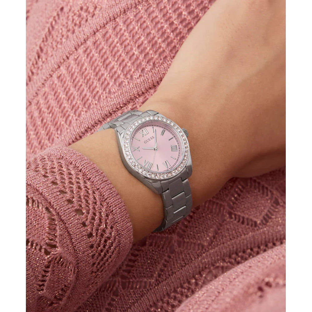 Women Guess Dress Silver Watch