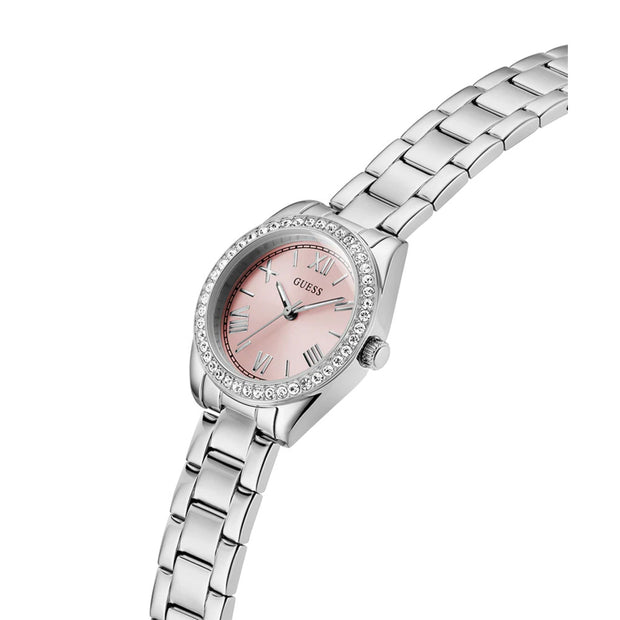 Women Guess Dress Silver Watch