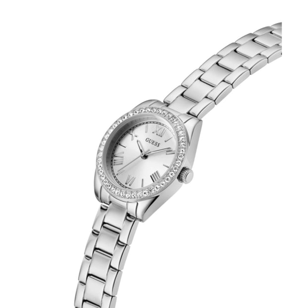 Women Guess Dress Silver Watch