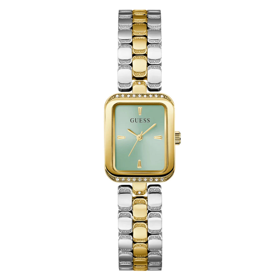 Women Guess Bejeweled Two Tone Watch