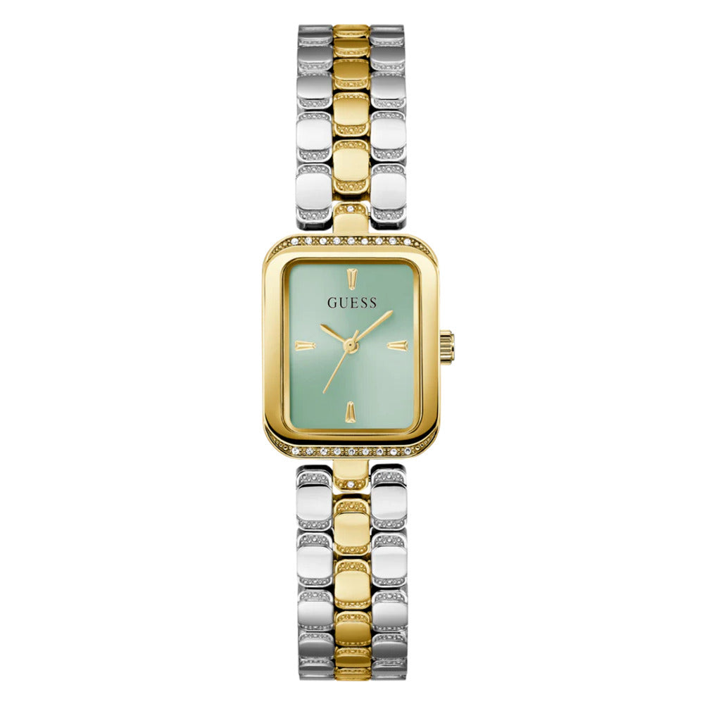 Women Guess Bejeweled Two Tone Watch