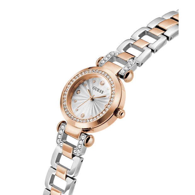 Women Guess Bejeweled Two Tone Watch