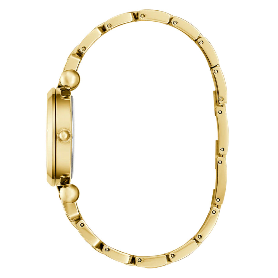 Women Guess Bejeweled Gold Watch