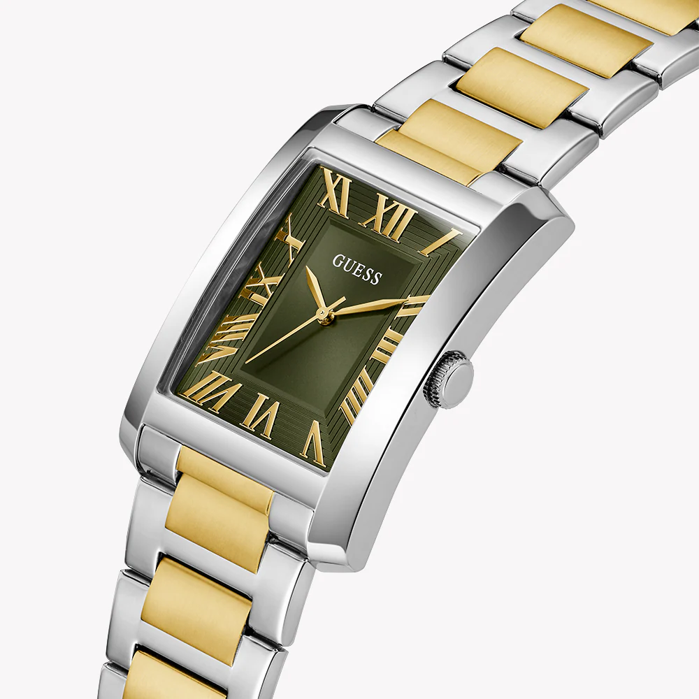Men Guess Dress Two Tone Watch