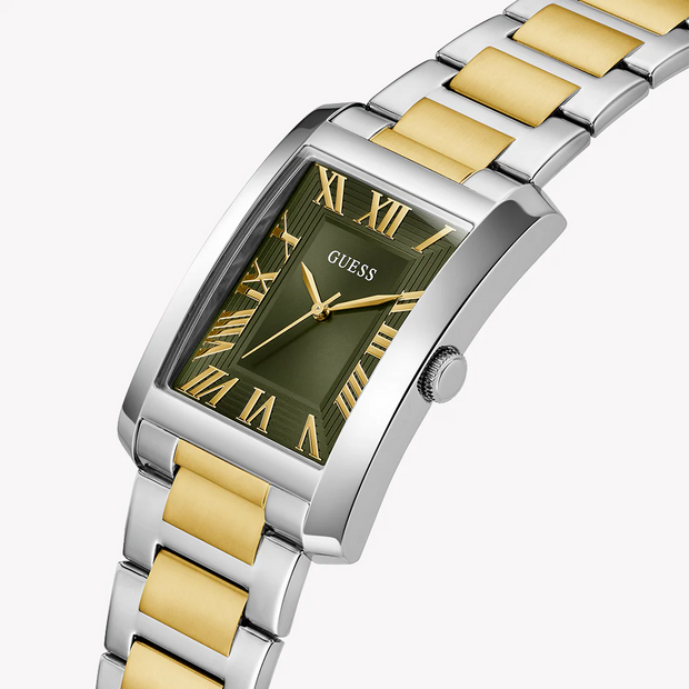 Men Guess Dress Two Tone Watch