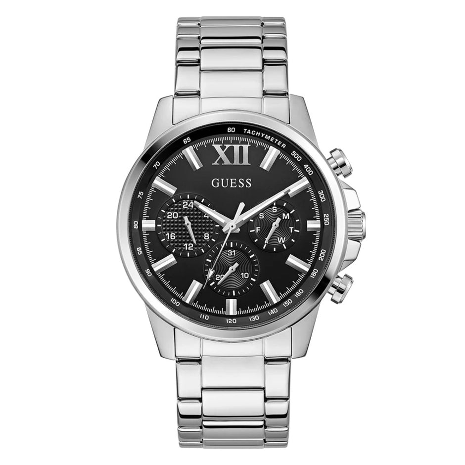Men Guess Dress Silver Watch