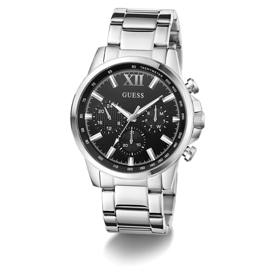 Men Guess Dress Silver Watch