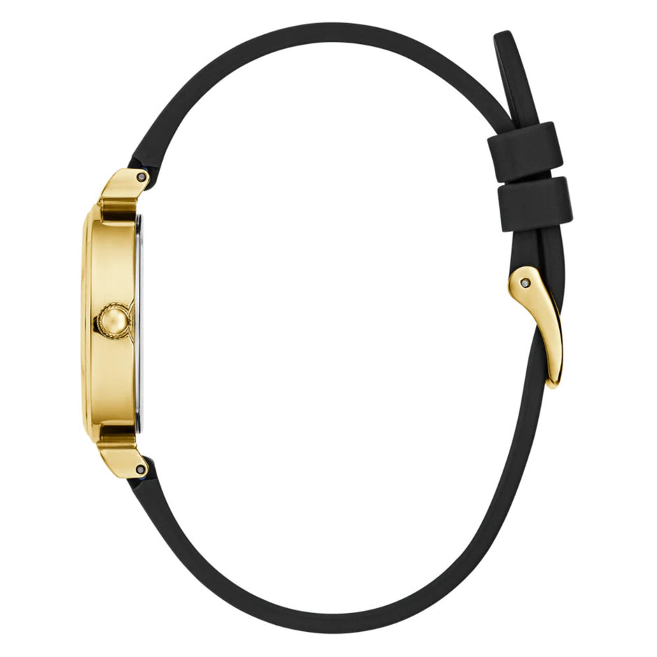 Women Guess Bejeweled Black Watch