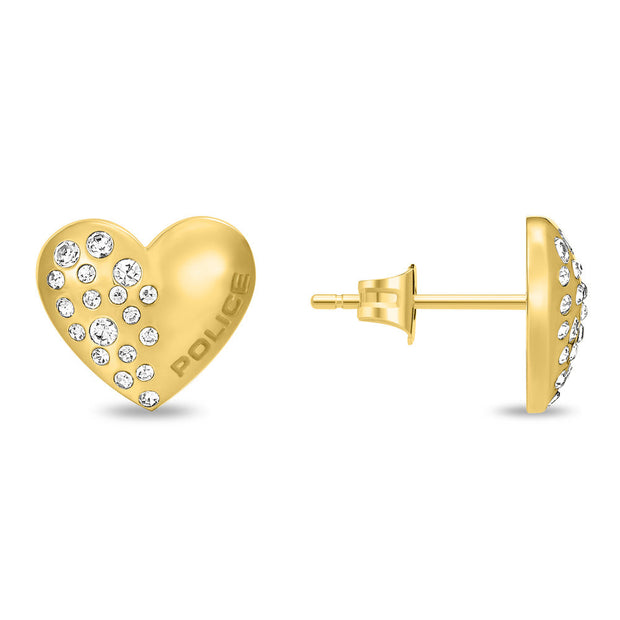 Women Heartstone Gold Earrings