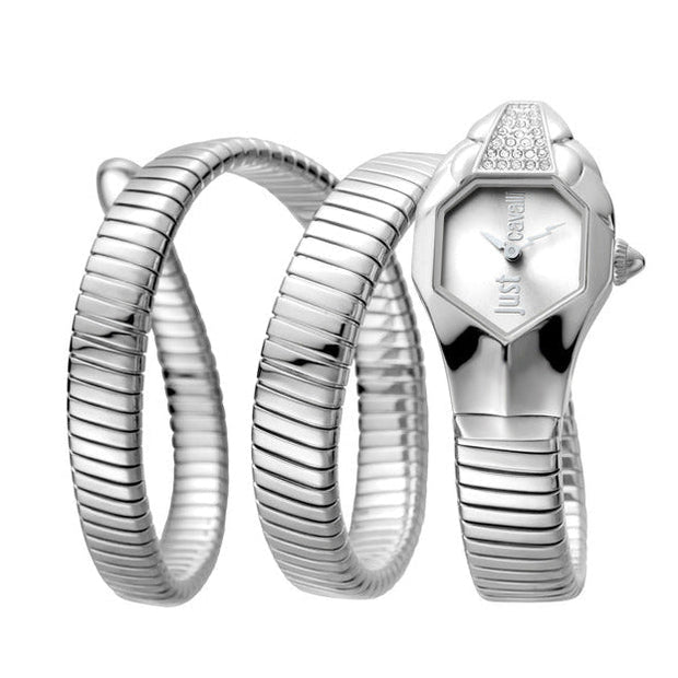 Women Just Glam Silver 22X35.5mm Watch
