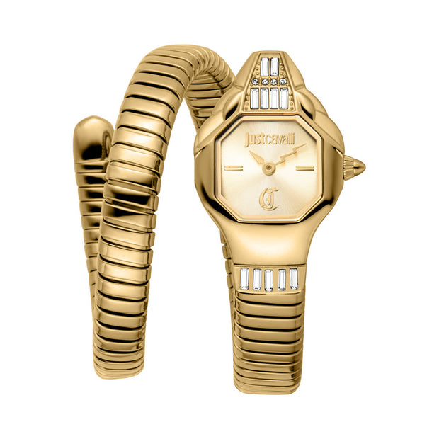Women Brillante Snake Gold Watch