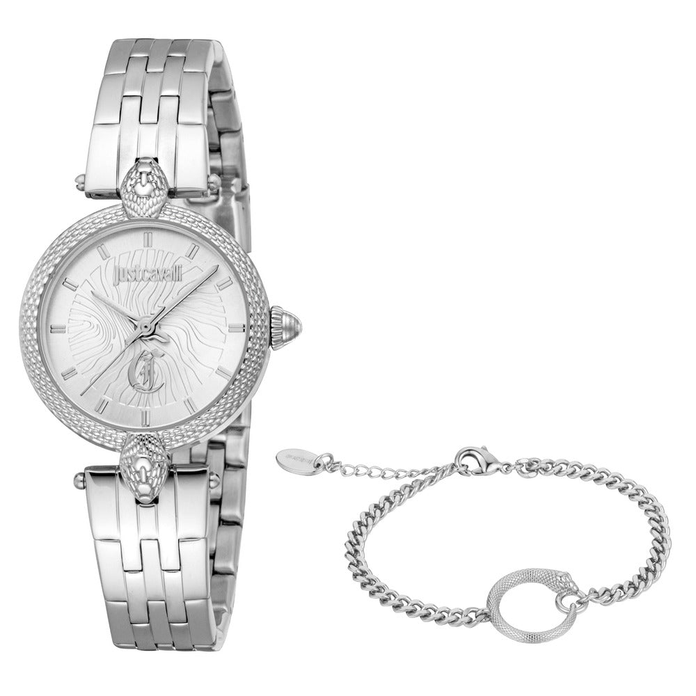 Women Attraente Silver Watch Set