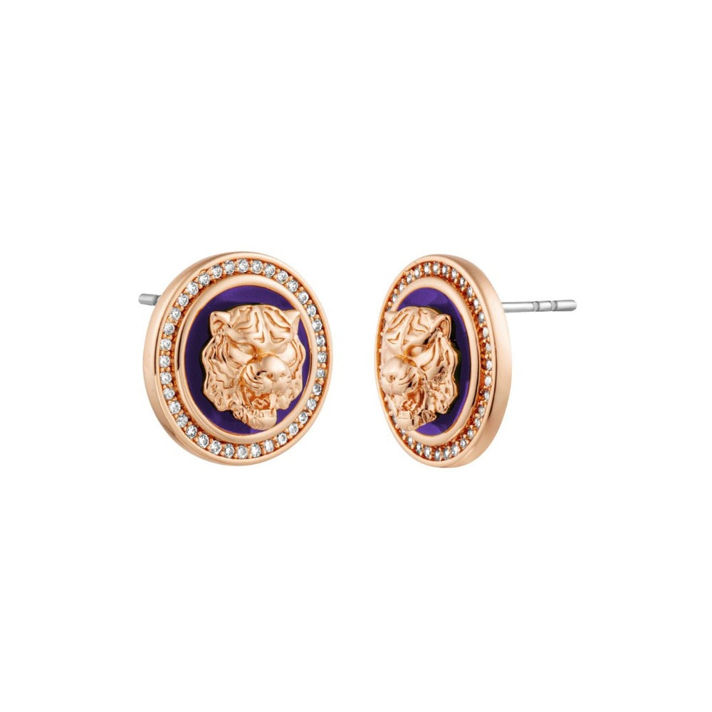 Women Purple & Rose Gold Earring