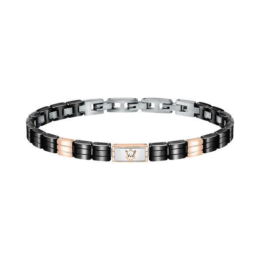 Men White/ Rose Gold Bracelet