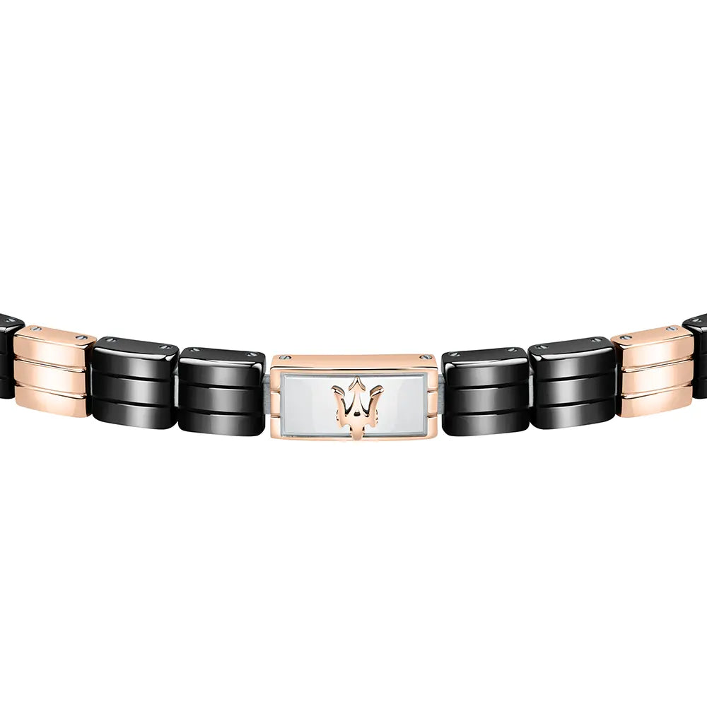 Men White/ Rose Gold Bracelet