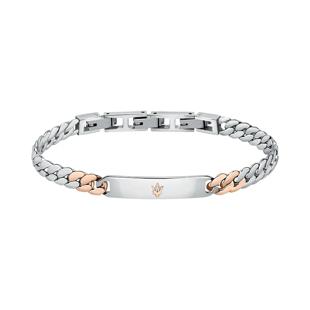 Men White/ Rose Gold Bracelet
