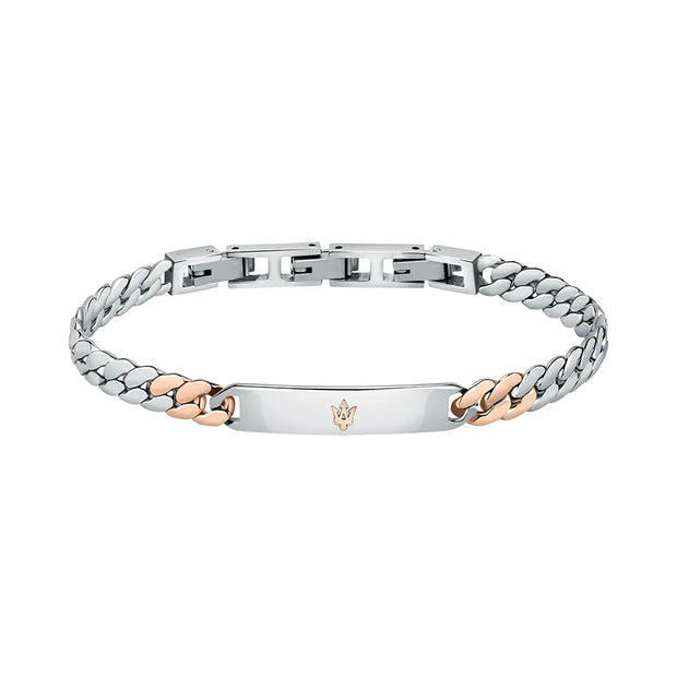 Men White/ Rose Gold Bracelet