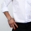 Men White/ Rose Gold Bracelet