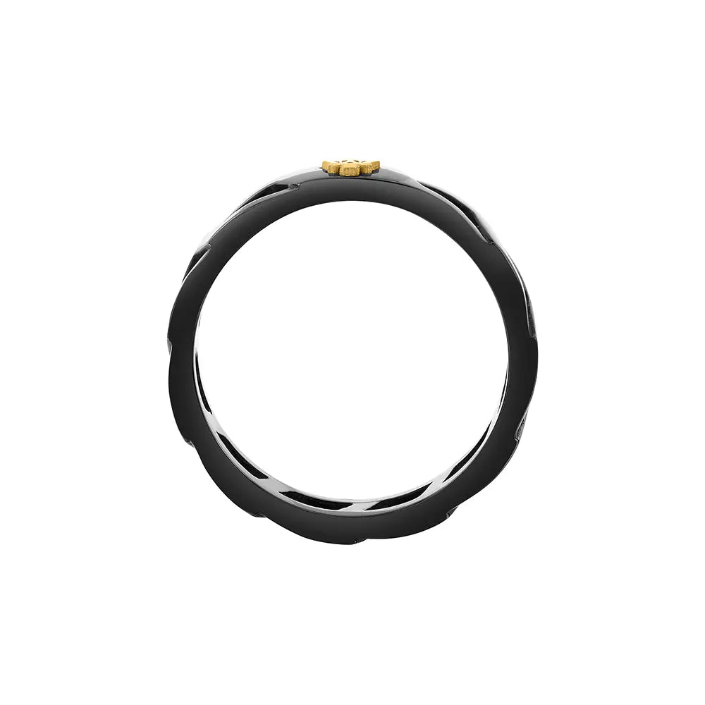 Men Iconic Black Ring