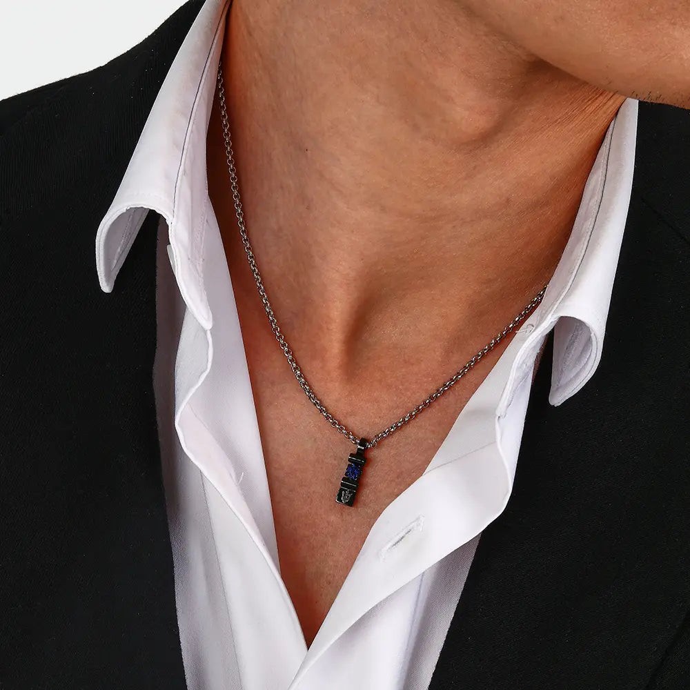 Men Black Necklace