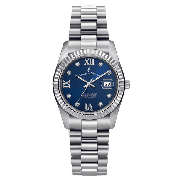 Women Inspiration Roman Silver 34mm Watch